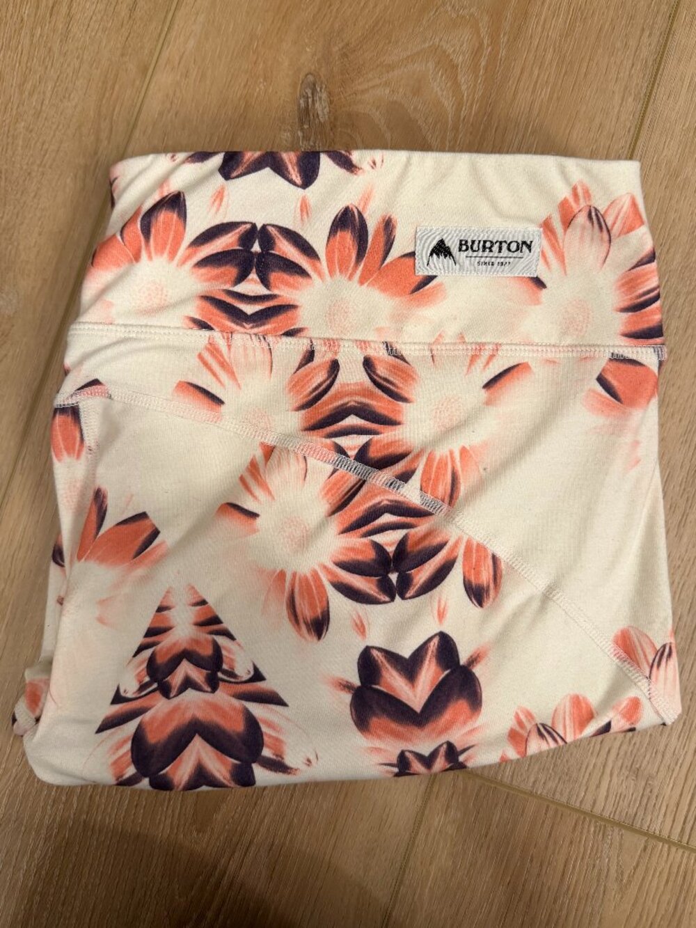 Burton Cream Floral Expedition Base Layer Heavyweight Leggings, Size XL